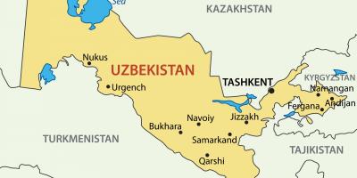Capital d'Uzbekistan mapa